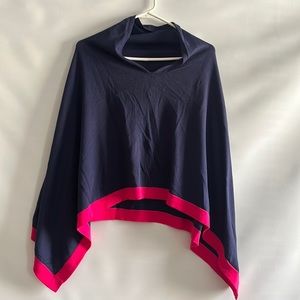 NWT. Jude connally navy blue/hot pink poncho
One size